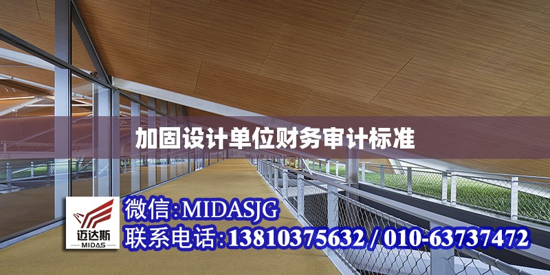 加固設(shè)計(jì)單位財(cái)務(wù)審計(jì)標(biāo)準(zhǔn)