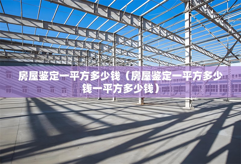 房屋鑒定一平方多少錢（房屋鑒定一平方多少錢一平方多少錢）