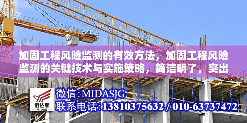 加固工程風(fēng)險(xiǎn)監(jiān)測(cè)的有效方法，加固工程風(fēng)險(xiǎn)監(jiān)測(cè)的關(guān)鍵技術(shù)與實(shí)施策略，簡(jiǎn)潔明了，突出了加固工程風(fēng)險(xiǎn)監(jiān)測(cè)的核心內(nèi)容，同時(shí)涵蓋了方法和策略，具有吸引力和專業(yè)性。加固工程風(fēng)險(xiǎn)監(jiān)測(cè)的關(guān)鍵技術(shù)與實(shí)施策略
