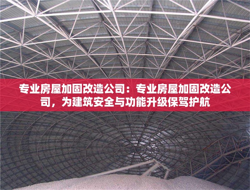 專業(yè)房屋加固改造公司：專業(yè)房屋加固改造公司，為建筑安全與功能升級(jí)保駕護(hù)航 行業(yè)新聞