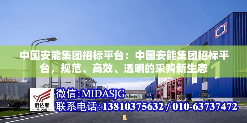 中國(guó)安能集團(tuán)招標(biāo)平臺(tái)：中國(guó)安能集團(tuán)招標(biāo)平臺(tái)，規(guī)范、高效、透明的采購(gòu)新生態(tài)